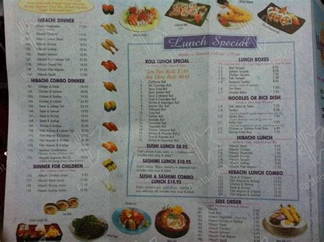 Find similar restaurants in Wisconsin on Nicelocal. . Honada sushi hibachi menu